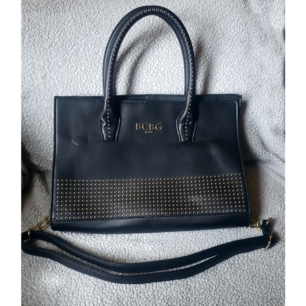 BCBG faux leather studded purse